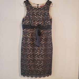 JS Collections Black Lace Mini Dress